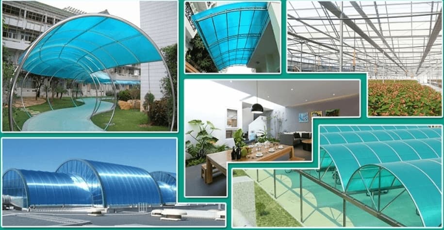Tấm lợp polycarbonate rỗng Eco-Roof được ứng dụng rộng rãi trong các công trình